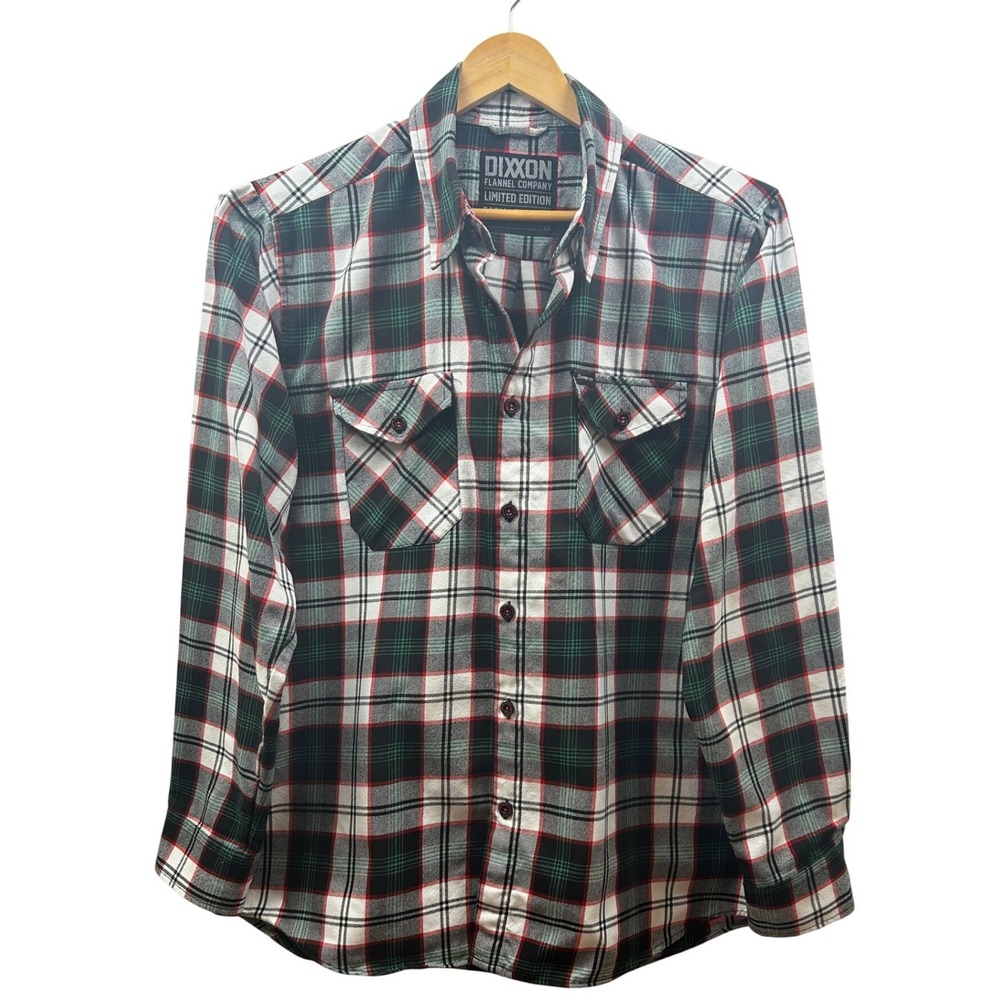 Dixxon Shirt Men's XL Flannel Limited Edition Button Down Plaid Snap‎ On Pockets